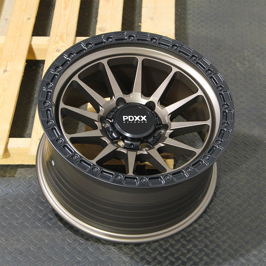 SANDO 17" - Satin Bronze w/ Black Machined Ring